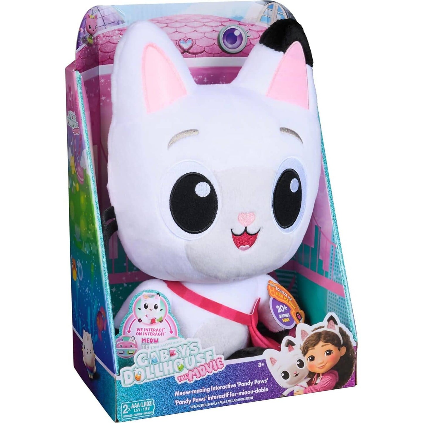 Gabby's Dollhouse - The Movie Meow-mazing Interactive Pandy Paws Plush - Spin Master