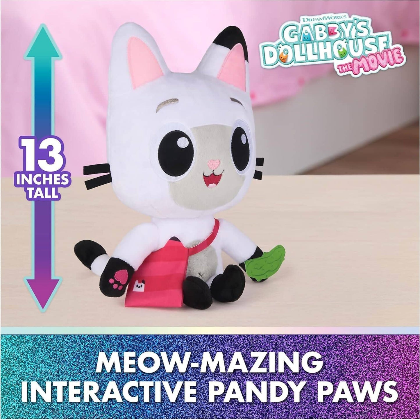 Gabby's Dollhouse - The Movie Meow-mazing Interactive Pandy Paws Plush - Spin Master