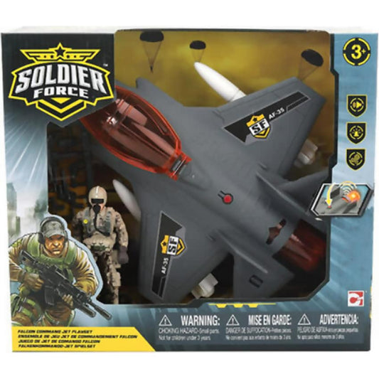 Soldier Force - AF-35 Falcon Command Jet Playset Light & Sound