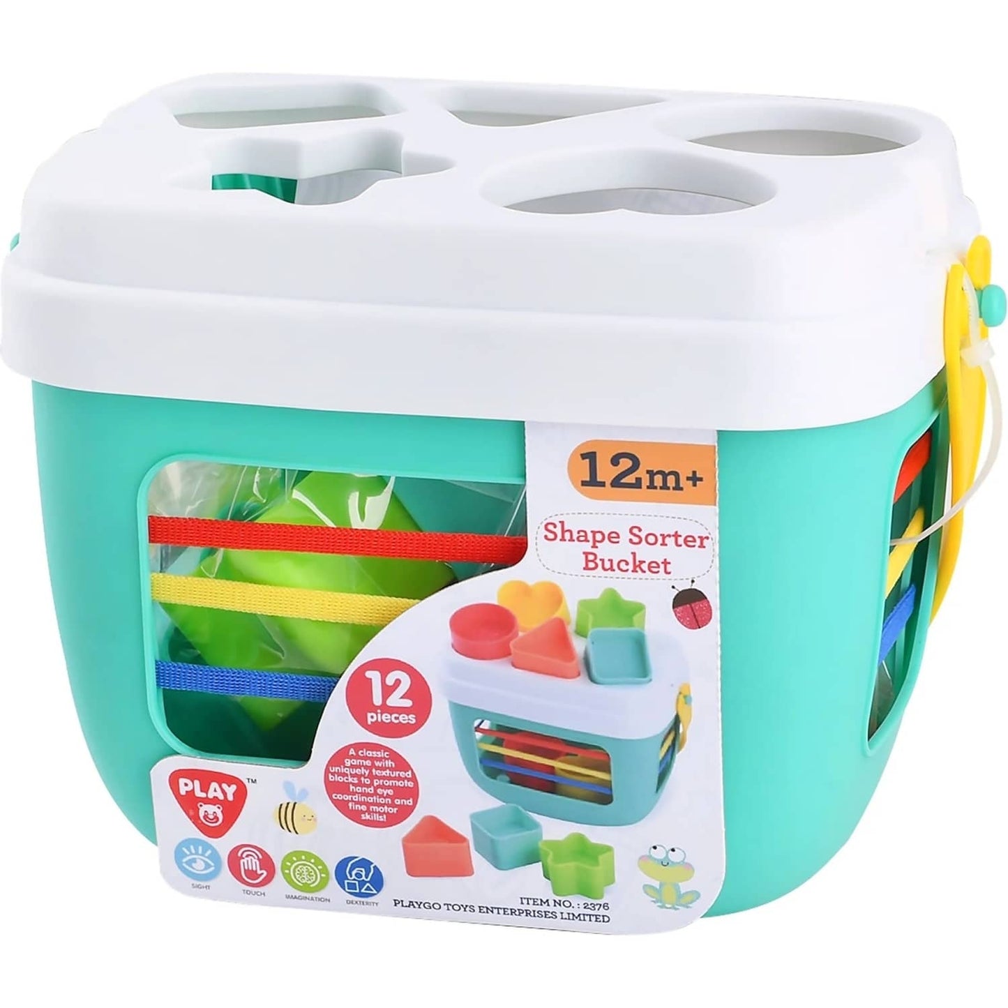 Playgo Toys Ent. Ltd. - Shape Sorter Bucket 12 Pcs