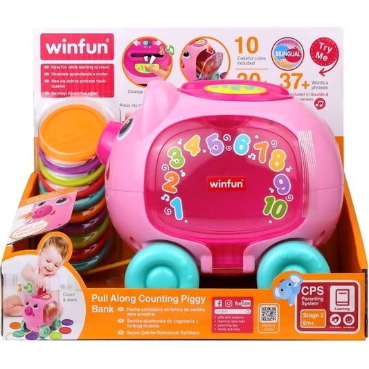 Winfun - Pull Along Counting Piggy Bank