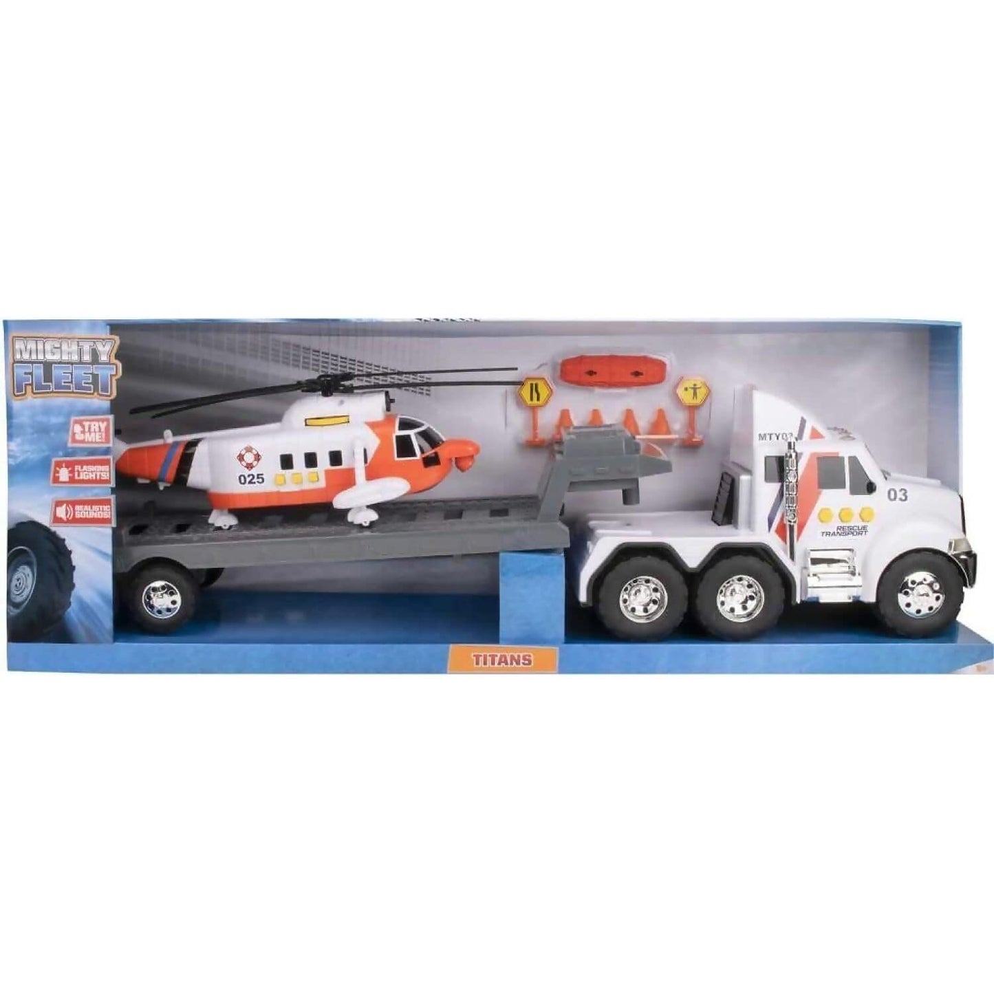 Mighty Fleet - Titans Flatbed with Helicopter