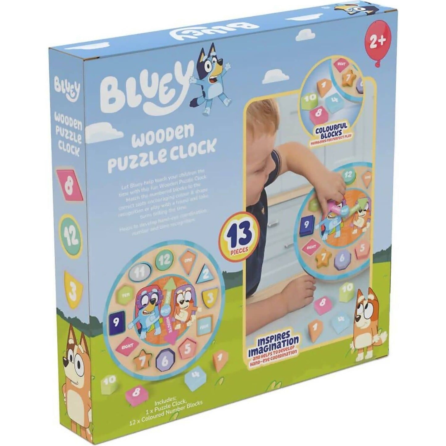 Bluey - Wooden Puzzle Clock