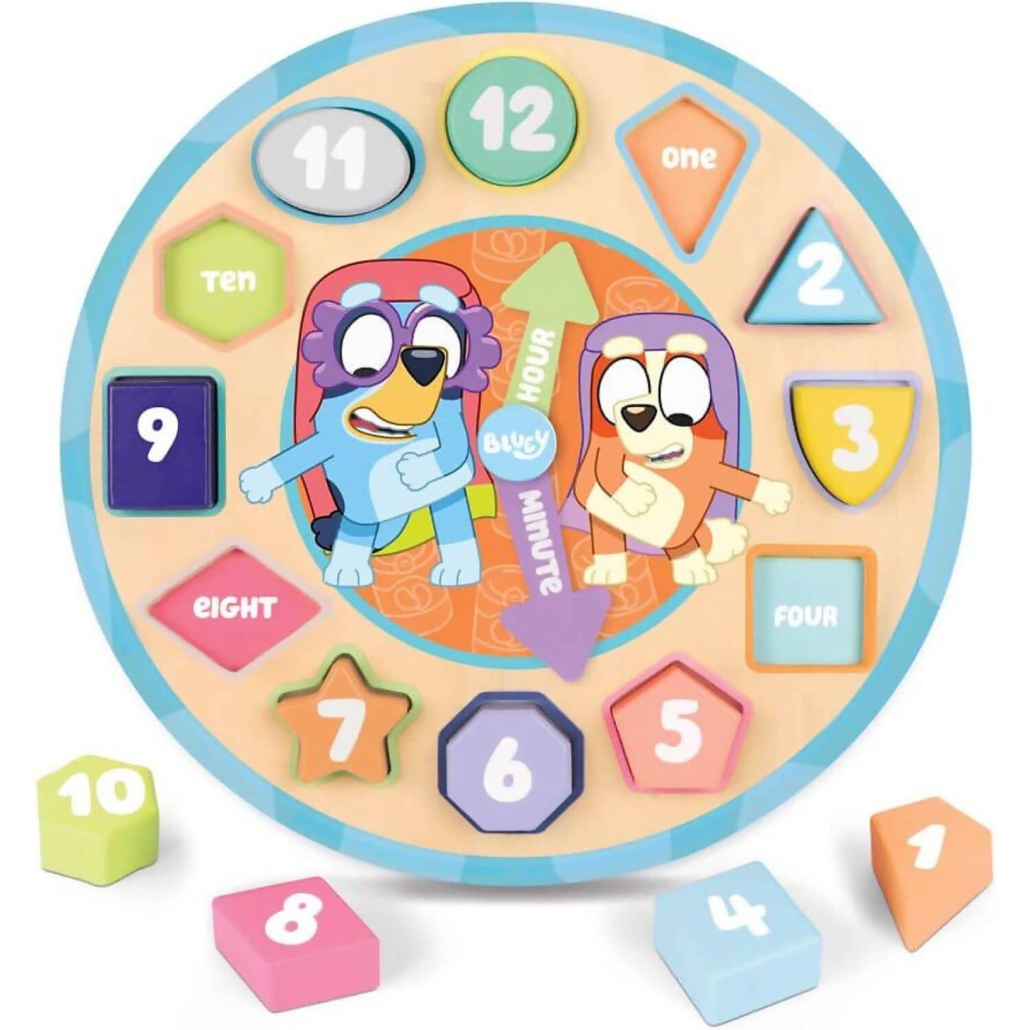 Bluey - Wooden Puzzle Clock