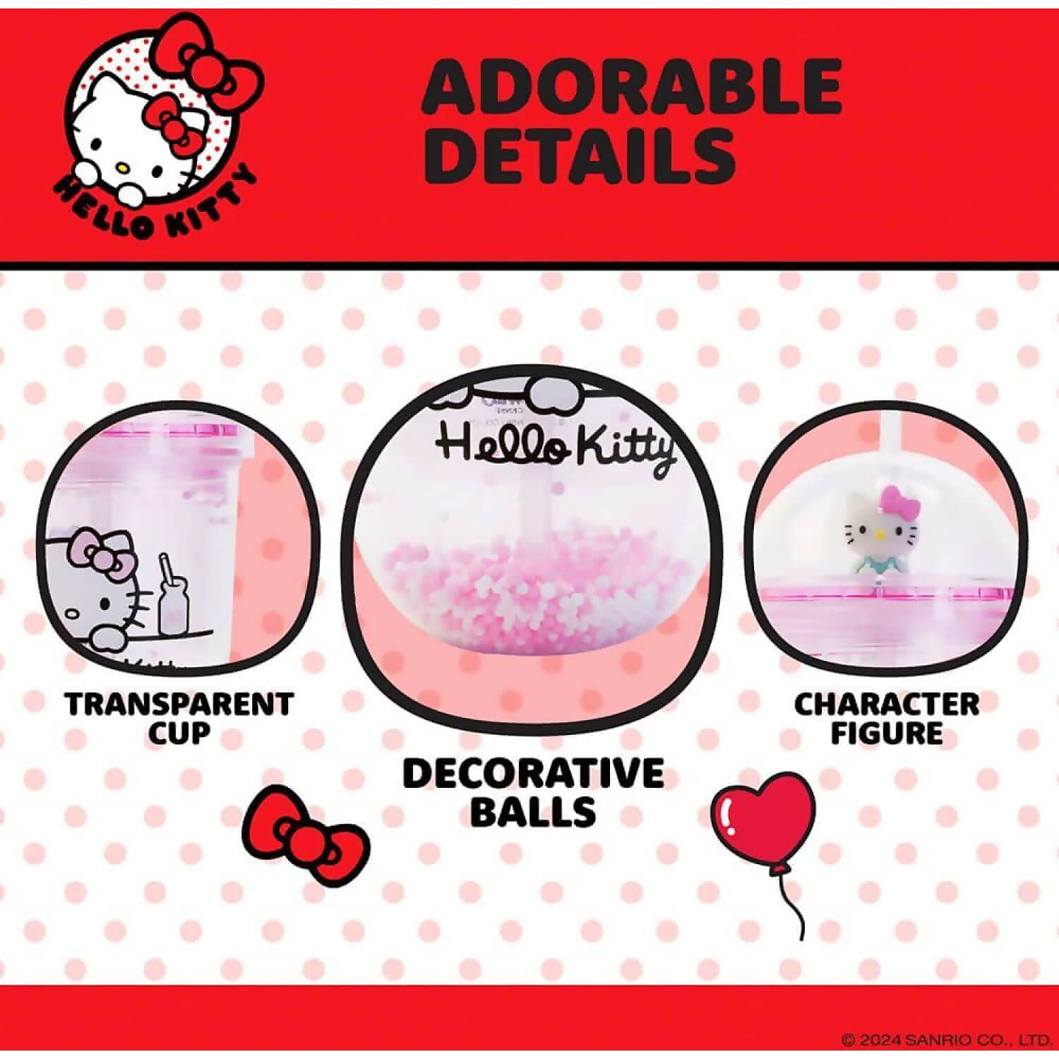 Hello Kitty - and Friends - Hello Kitty Boba Cup 350ml - Jasnor
