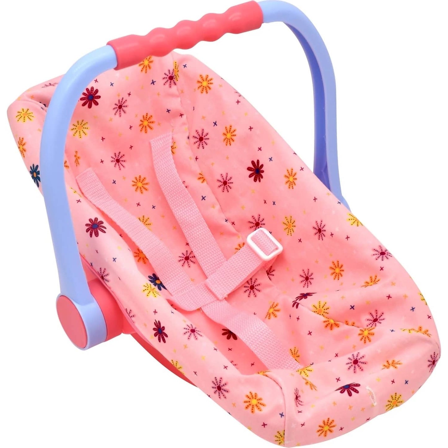 DollsWorld - Isabella Baby Doll & Car Seat - Soft Bodied Doll 30cm