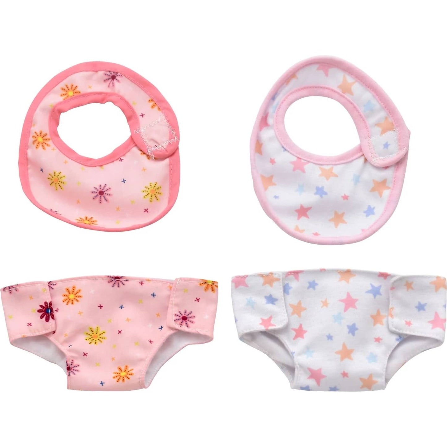 DollsWorld - Dolls Bibs & Nappies Set