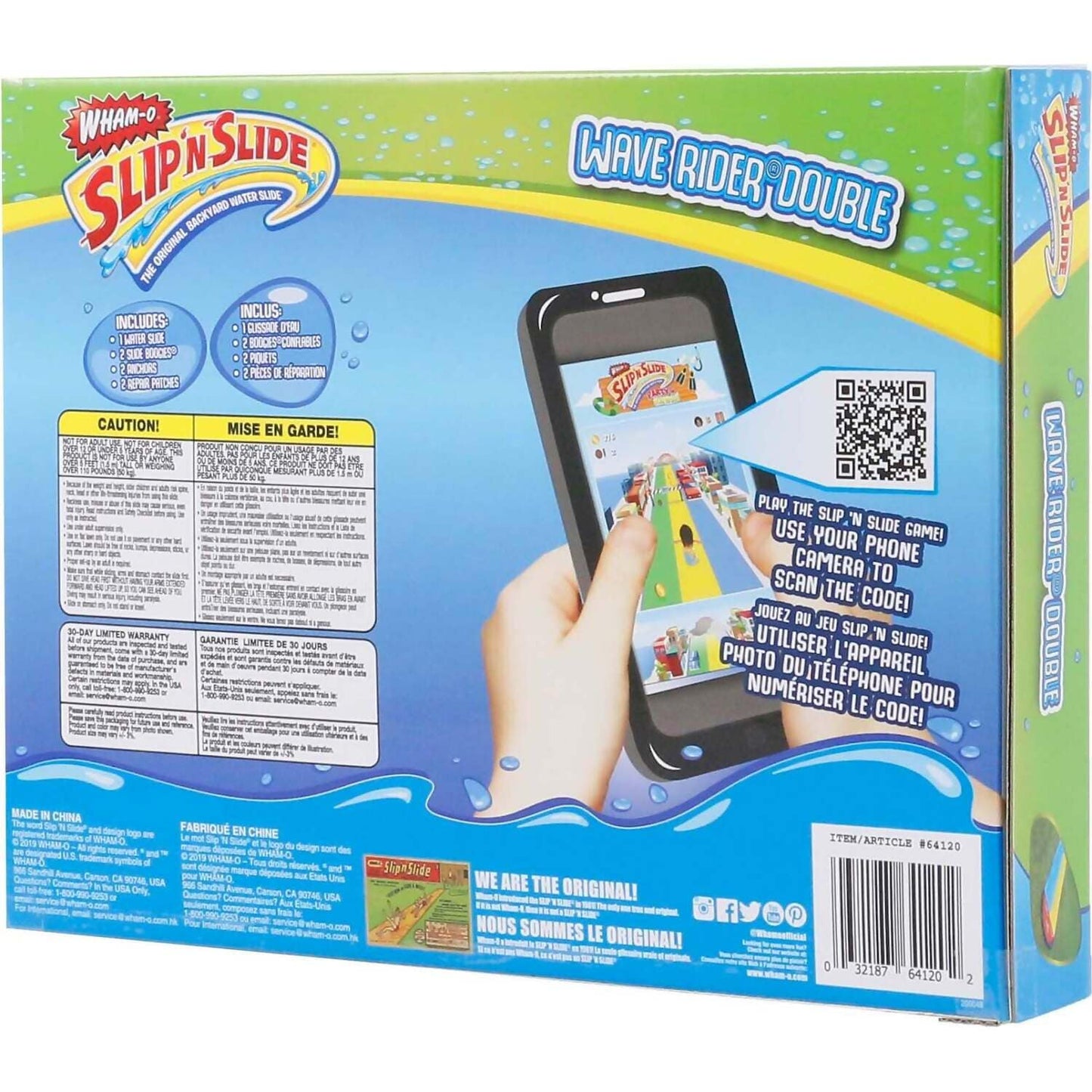 Wham-O - Slip 'N Slide Wave Rider Double Lane 16-Foot with 2 Bonus Slide Boogies