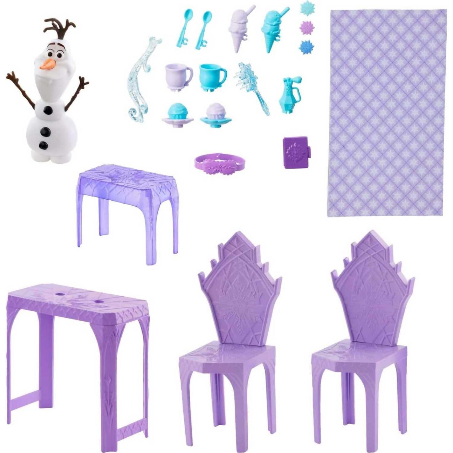 Disney Frozen- Elsa's Frozen Ice Palace Castle Playset with Olaf & Accessories - Mattel