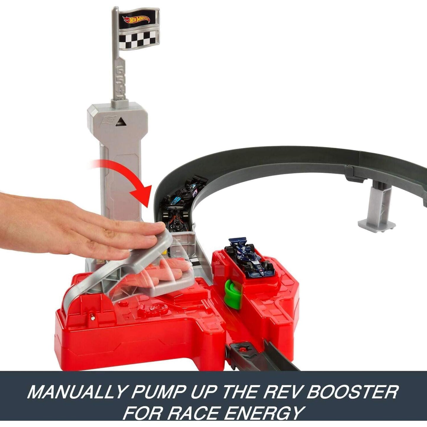 Hot Wheels - Racing Formula 1 Sprint Race Circuit Track Set with 3 Die-Cast Toy Cars in 1:64 Scale - Mattel