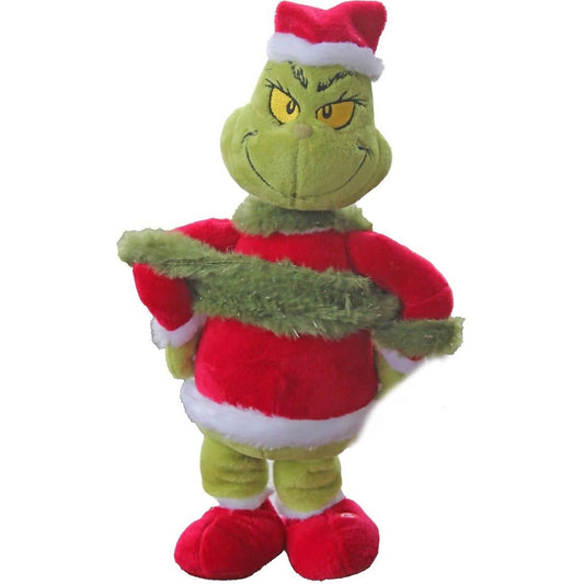 Cotton Candy - Xmas Dr. Seuss The Grinch Waddler Wrapped In Tinsel 26cm Animated Plush - Christmas