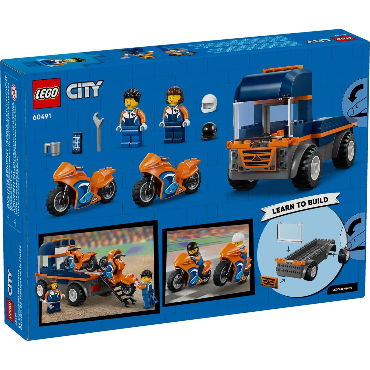 LEGO 60491 Motorcycle Transporter - City 4+