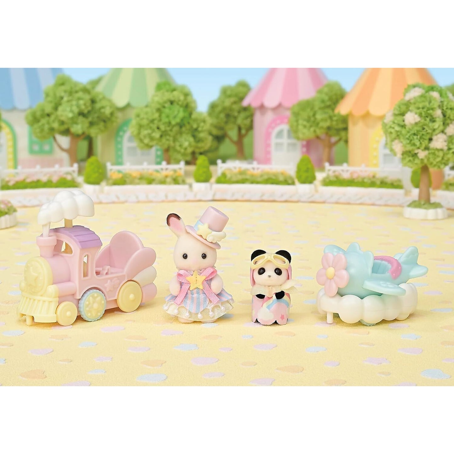 Sylvanian Families - Amusemant Park Ride Set - Plane & Train