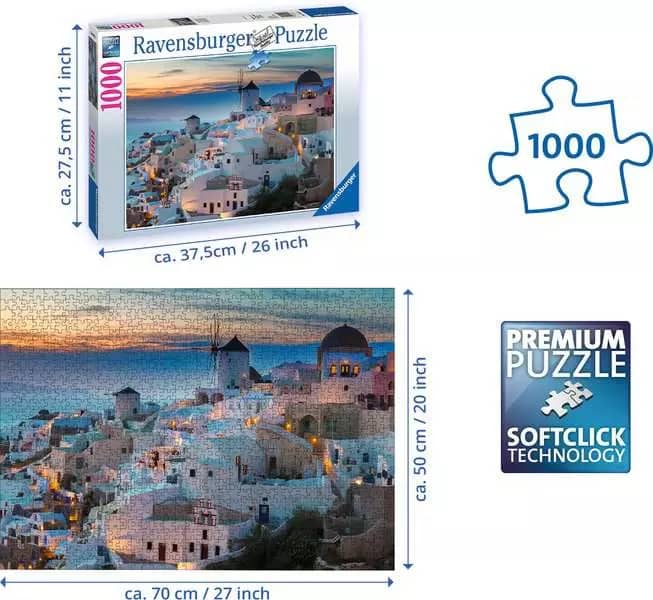 Ravensburger - Evening Over Santorini Jigsaw Puzzle 1000 Pieces