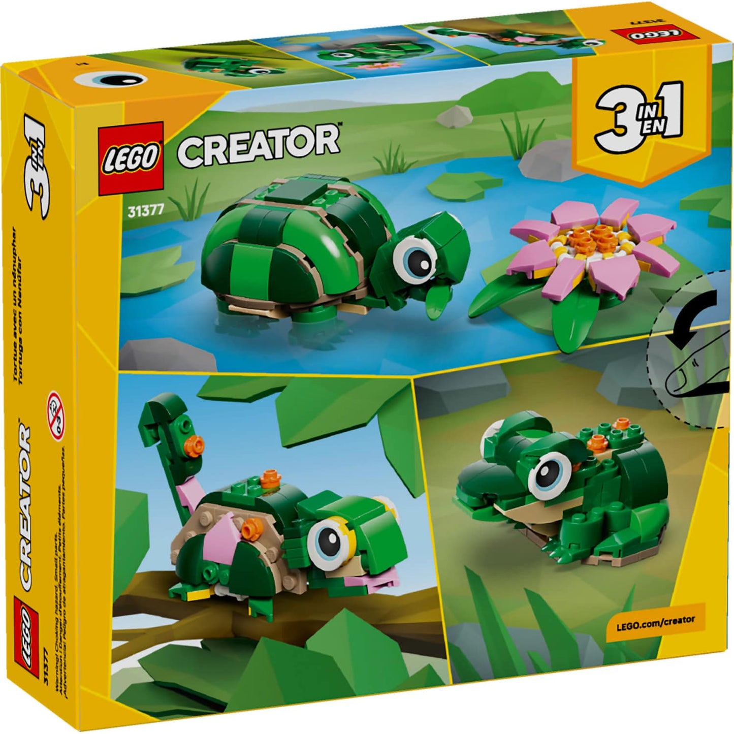 LEGO 31377 Turtle with a Water Lily Flower - Creator 3-in-1