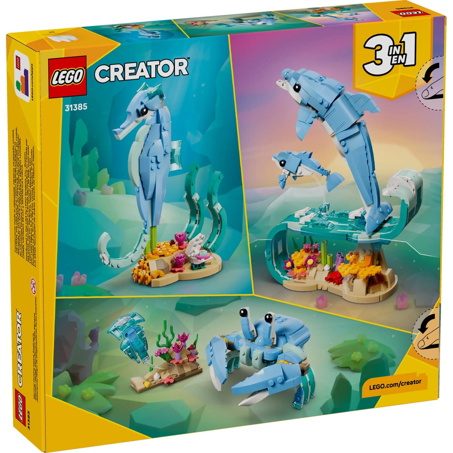 LEGO 31385 Sea Animals: Beautiful Dolphins - Creator 3-in-1