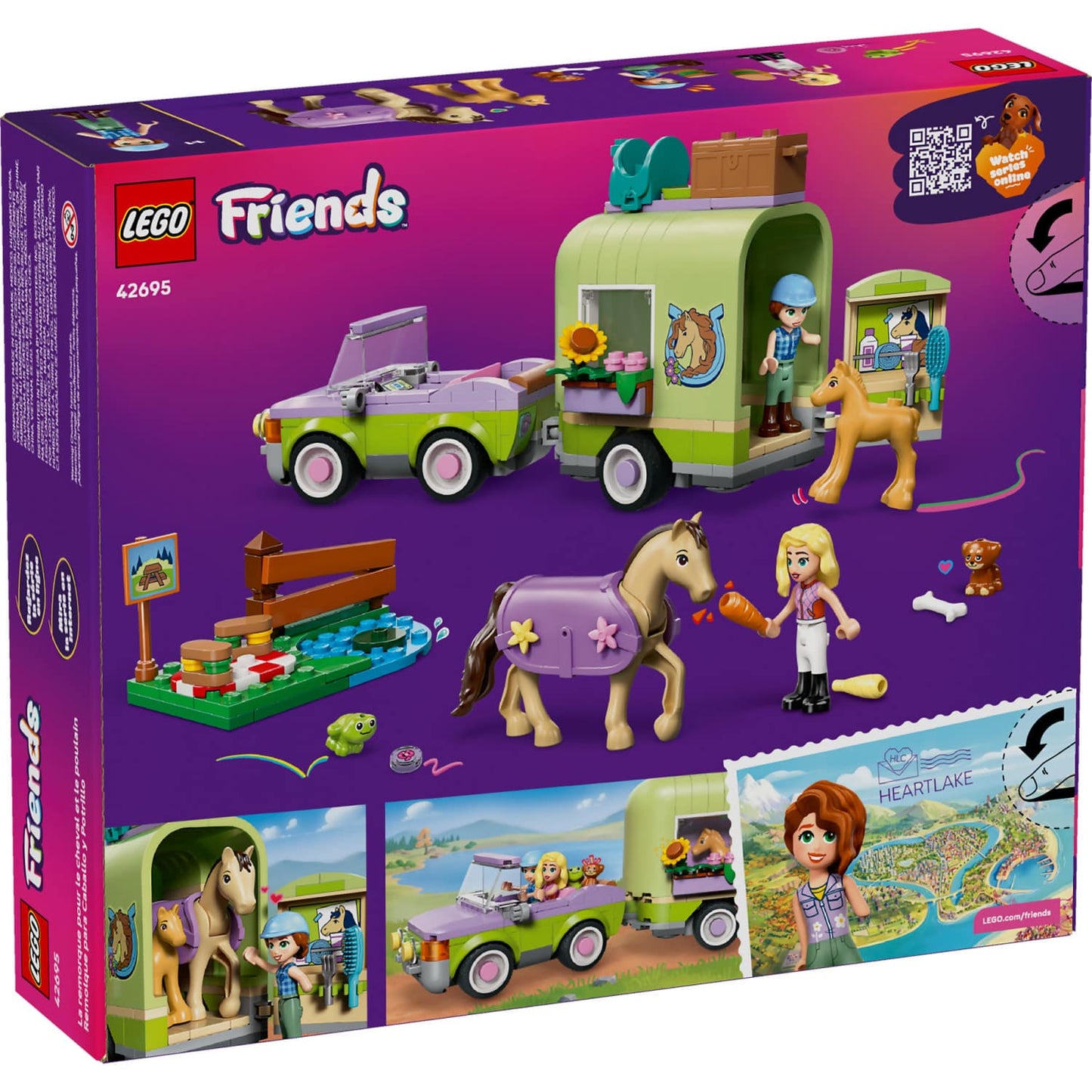 LEGO 42695 Horse & Baby Foal Trailer - Friends