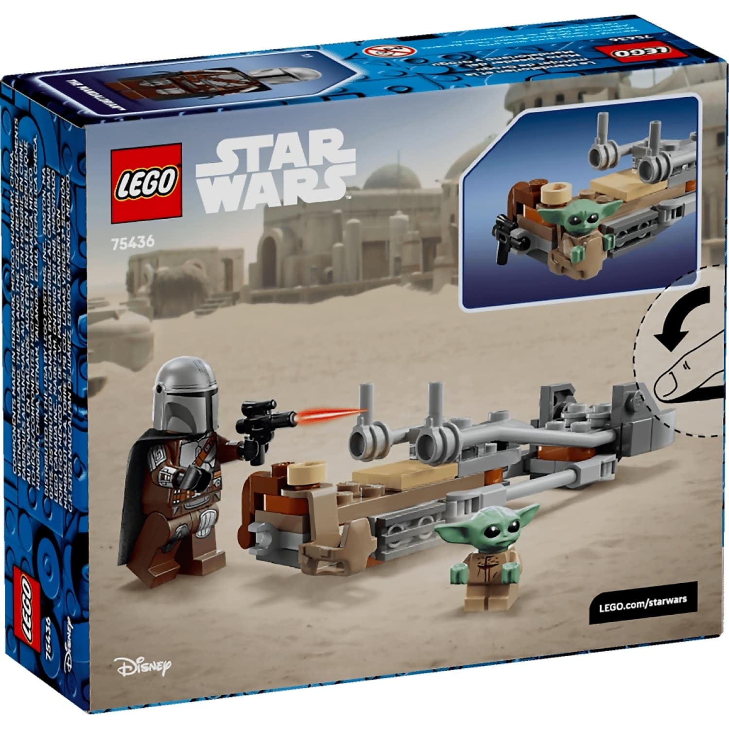 LEGO 75436 The Mandalorian & Grogu's Speeder Bike - Star Wars