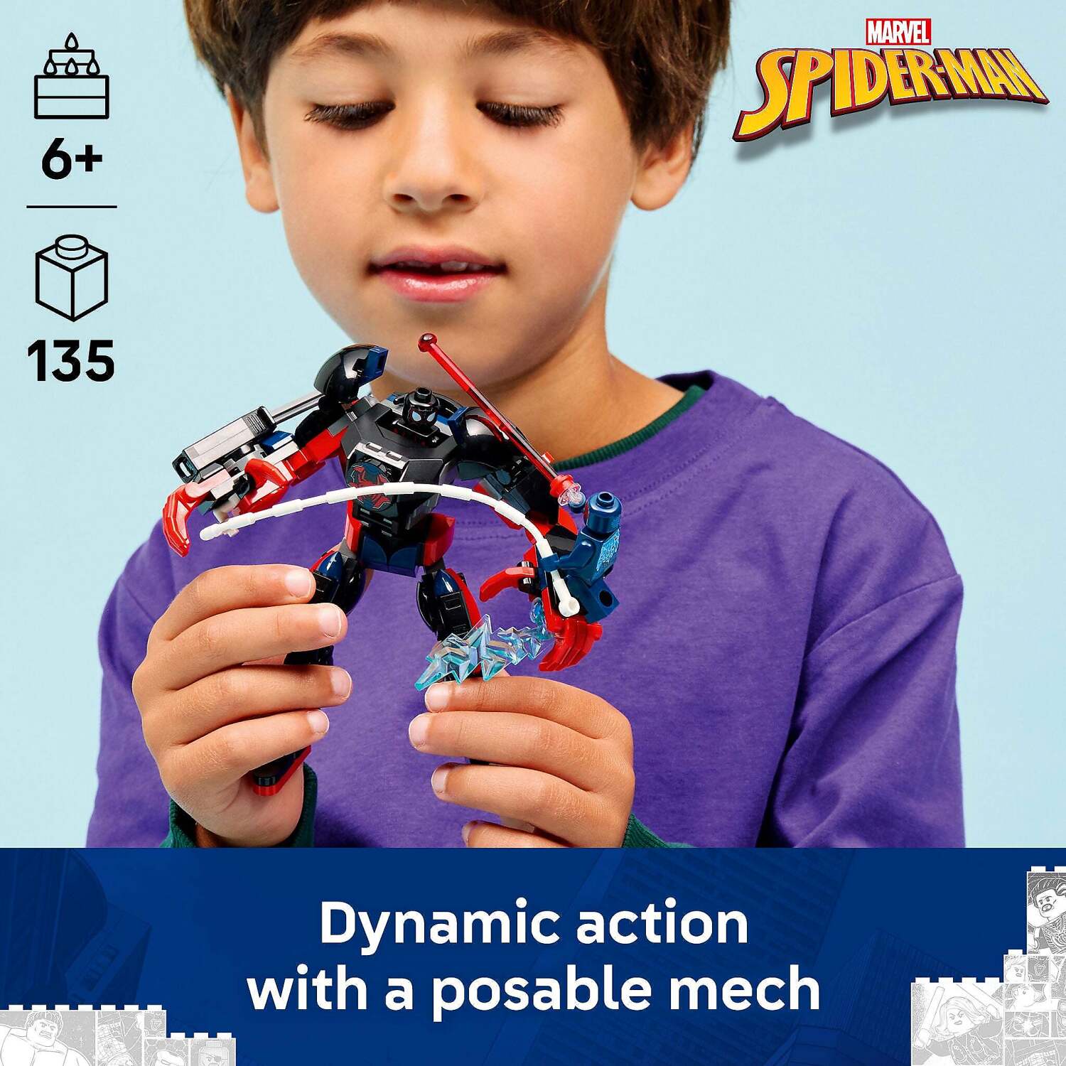 LEGO 76337 Miles Morales Mech vs. Spider-Man 2099 - Marvel Super Heroes