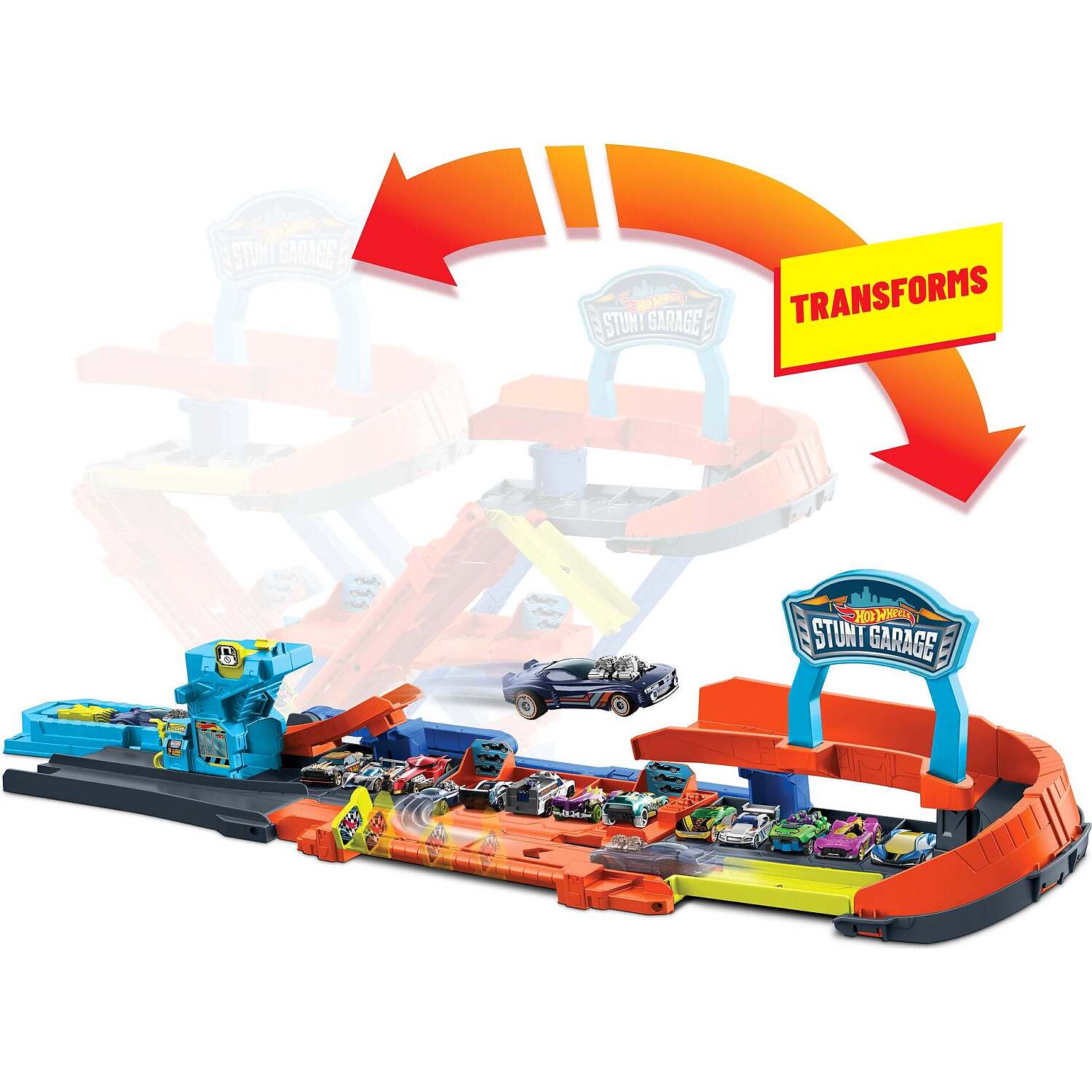 Hot Wheels - City Transforming Stunt Garage - Mattel