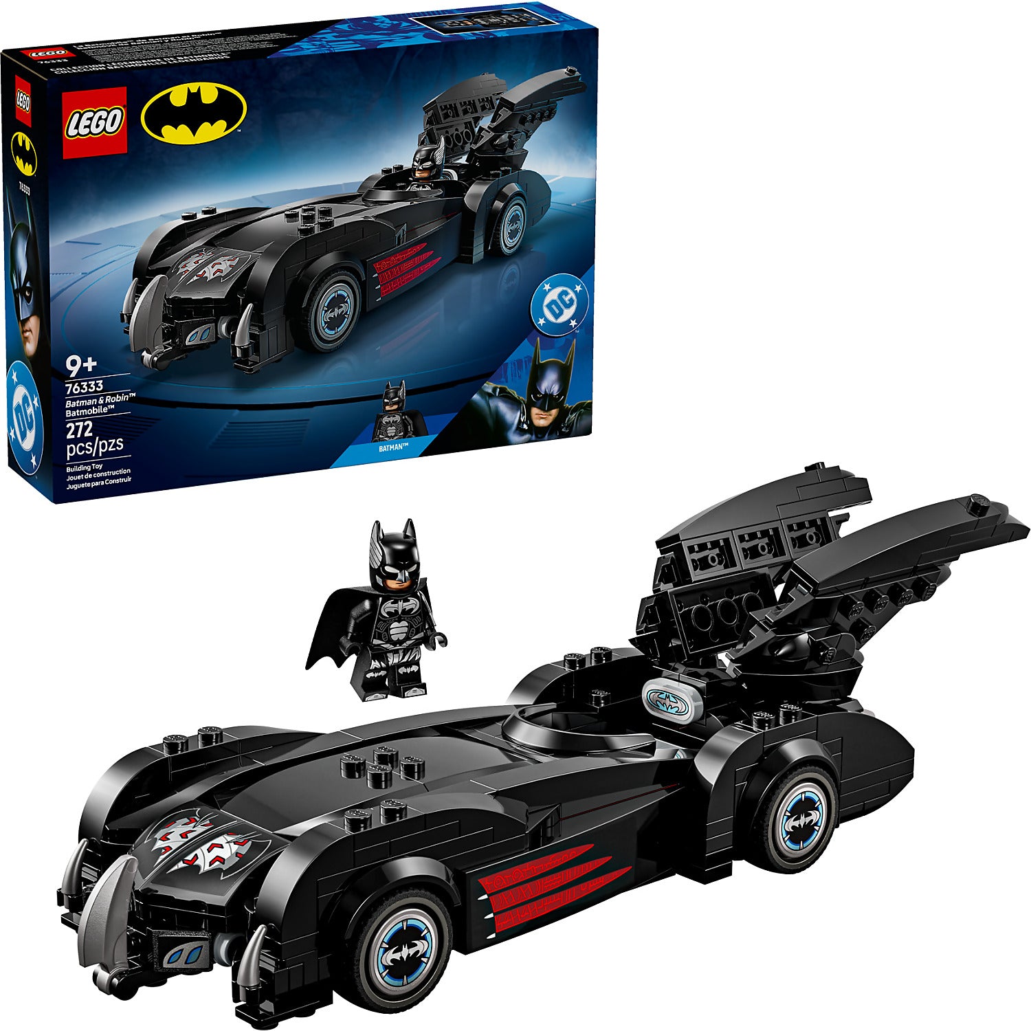 LEGO 76333 Batman & Robin Batmobile - DC Super Heroes