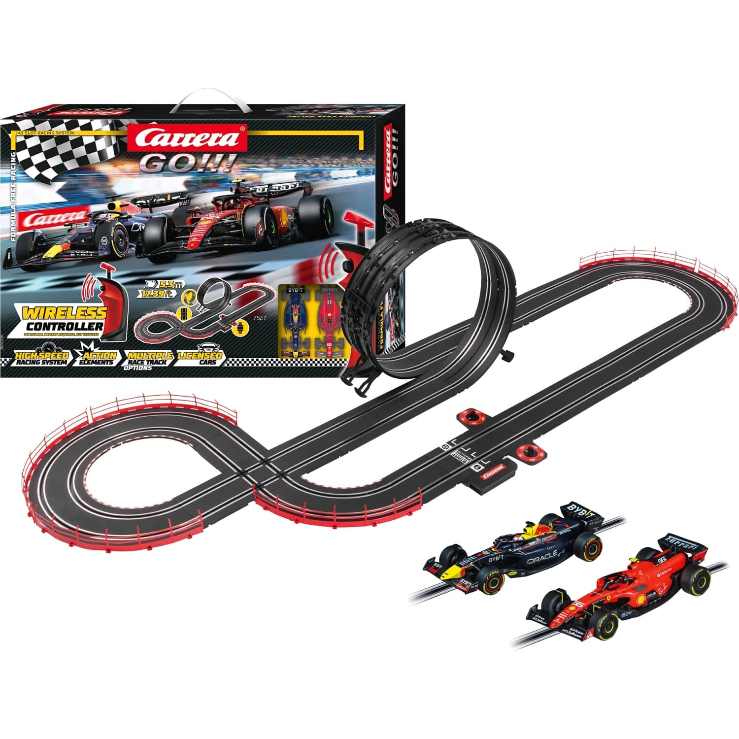 Carrera - GO 1:43 - Formula Free Racing (Wireless) - Slot Car Set