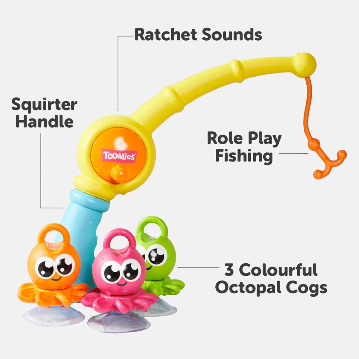 Tomy - 3 In 1 Fishing Frenzy Bathtime Playset