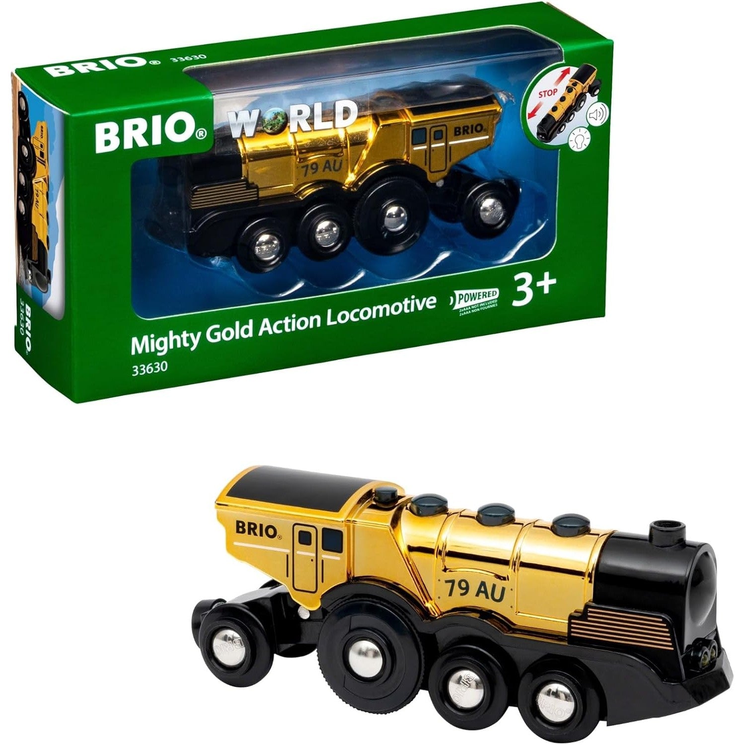 BRIO World - Mighty Gold Action Locomotive