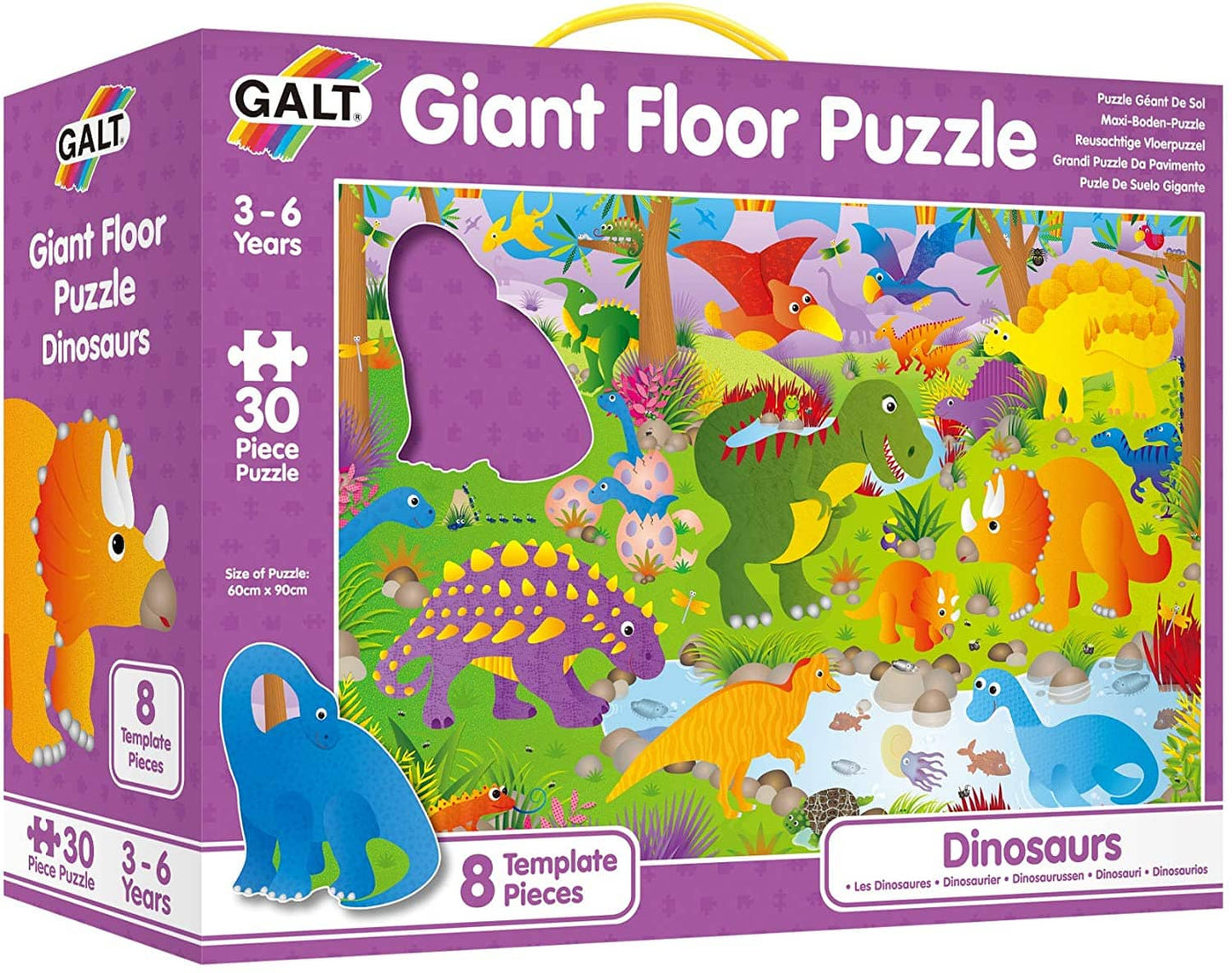 GALT - Dinosaurs Giant Floor Puzzle - 36 Pieces - Engaging and Educational