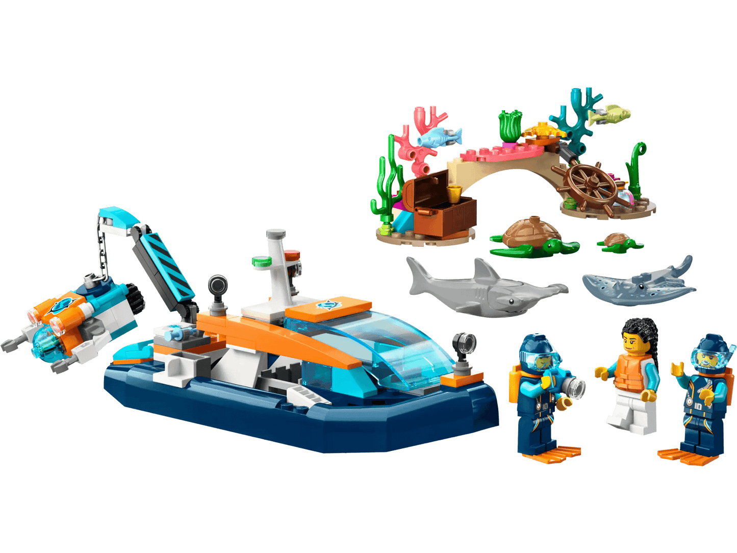 LEGO 60377 Explorer Diving Boat - City