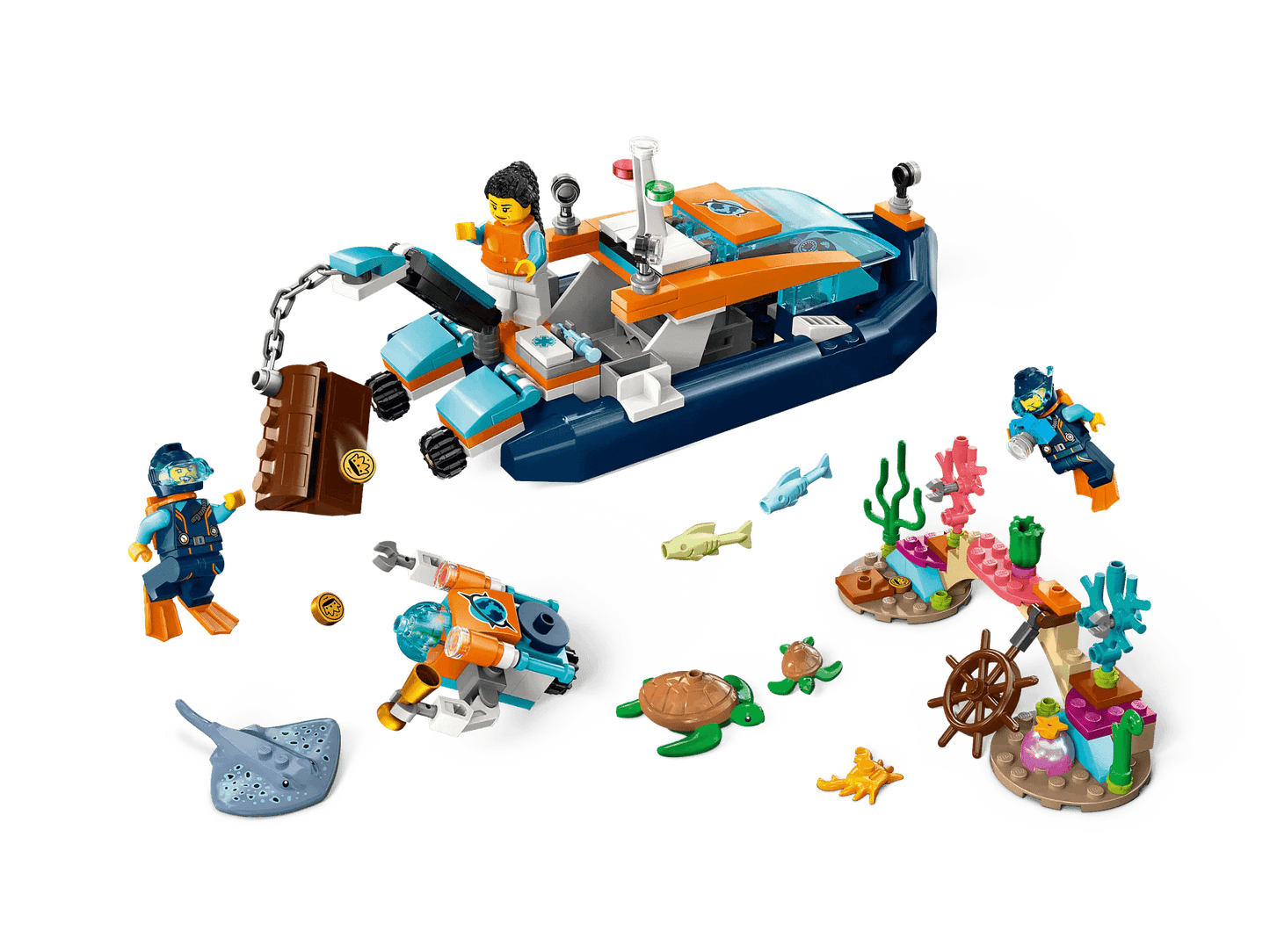 LEGO 60377 Explorer Diving Boat - City