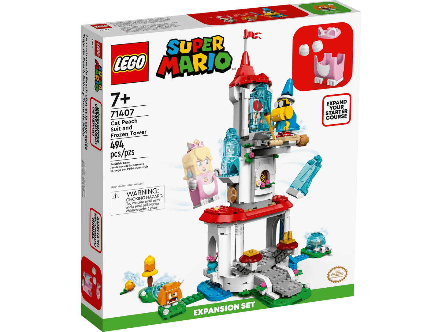 LEGO 71407 Cat Peach Suit and Frozen Tower Expansion Set - Super Mario