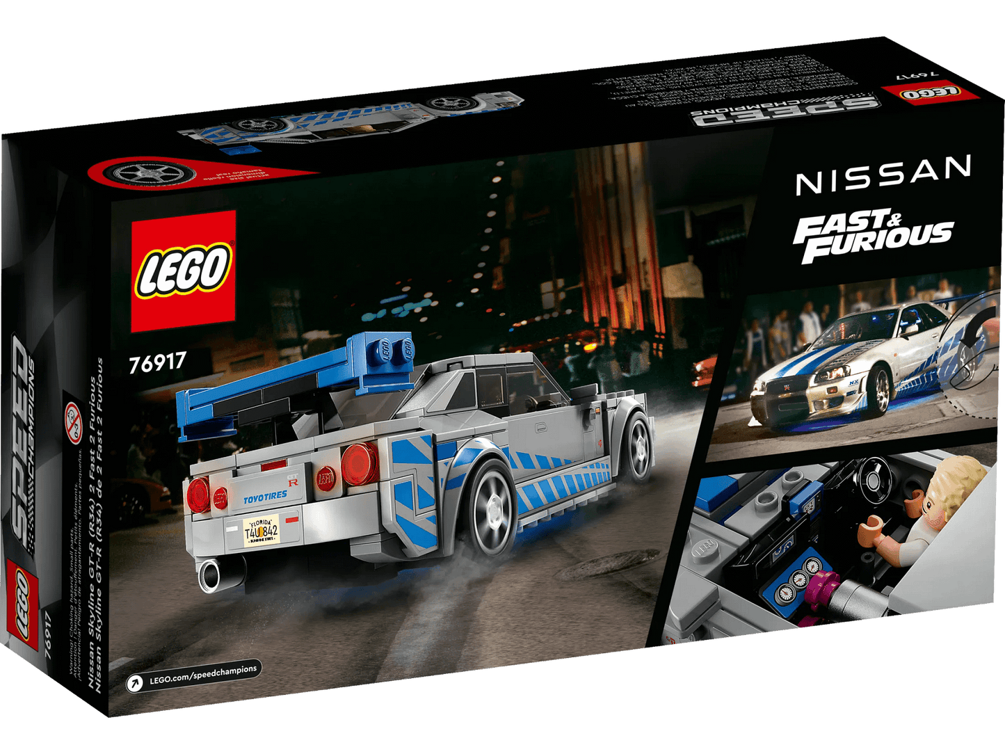 LEGO 76917 2 Fast 2 Furious Nissan Skyline GT-R (R34) - Speed Champions