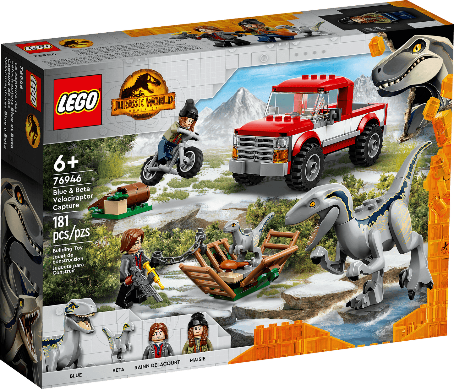 LEGO 76946 Blue & Beta Velociraptor Capture - Jurassic World