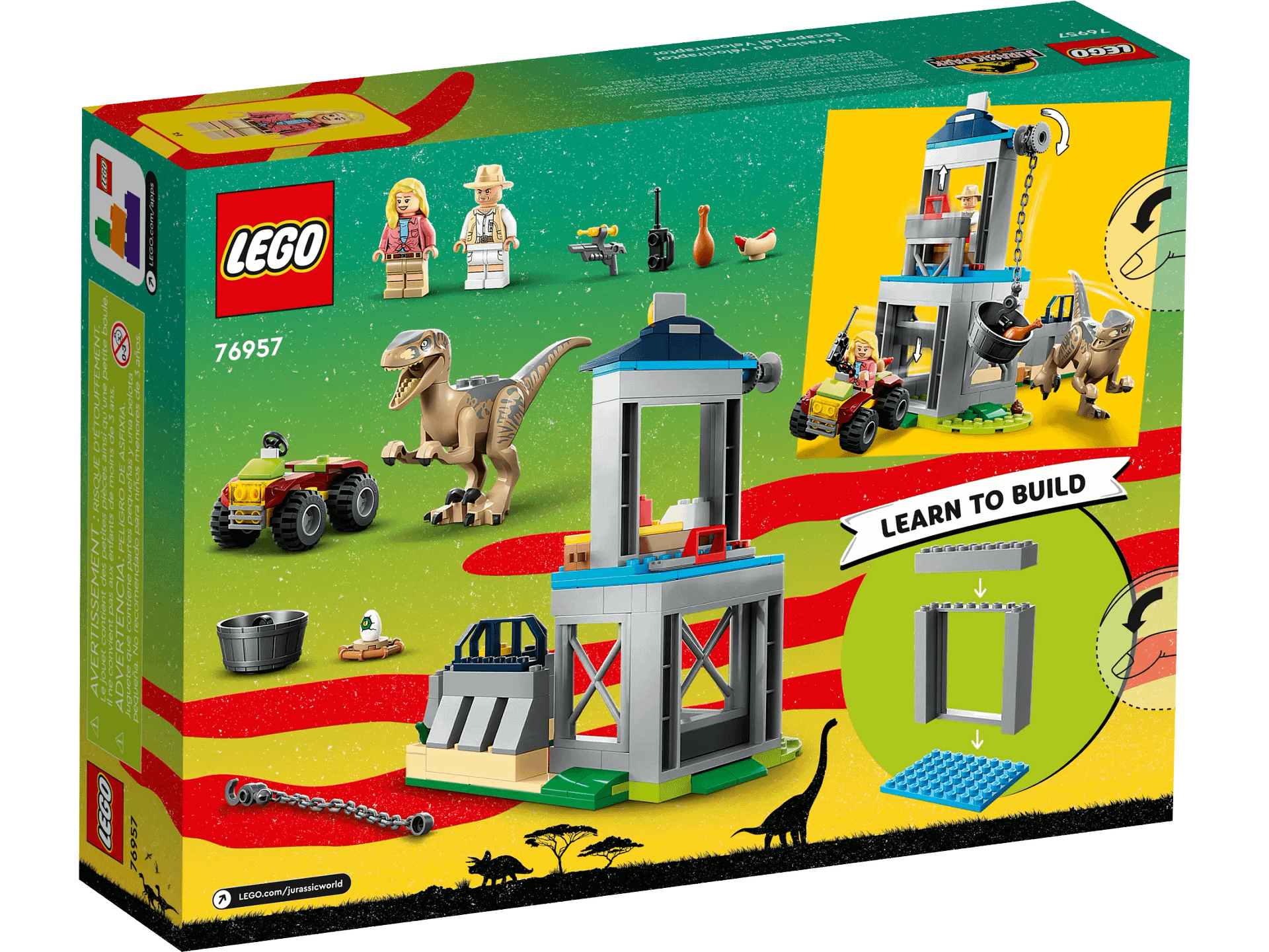 LEGO 76957 Velociraptor Escape - Jurassic World 4+