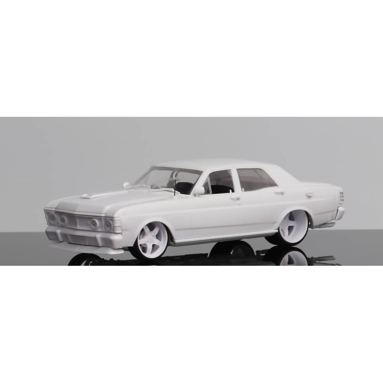 DDA Collectibles - 1:24 Scale - Ford Falcon XW GTHO Custom Slammed Sealed Body Opening Bonnet with Engine - Plastic Diecast Model Kit
