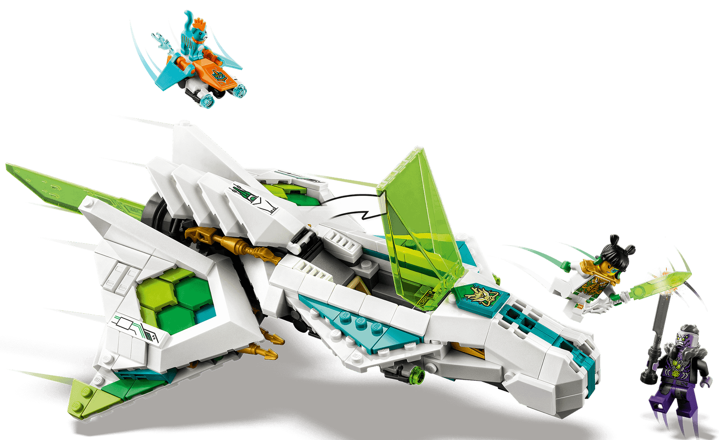 LEGO 80020 White Dragon Horse Jet - Monkie Kid