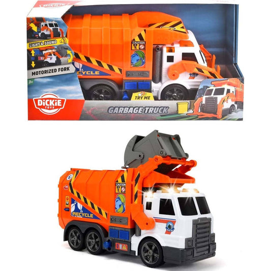 Dickie Toys - Garbage Truck Light And Sound Effects 46cm - Orange