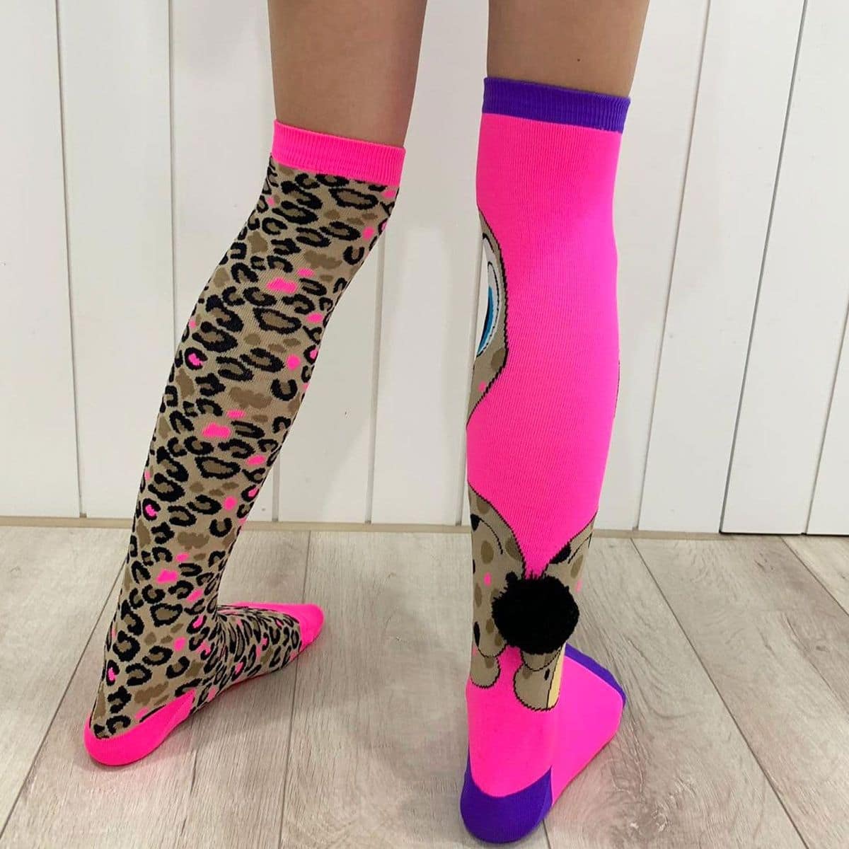 MADMIA - Cheeky Cheetah Socks (one Size Fits Most) Mucheekycheet