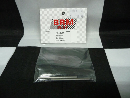 BRM SLOT RS-209 RevoSlot 3 x 50mm Steel Axles