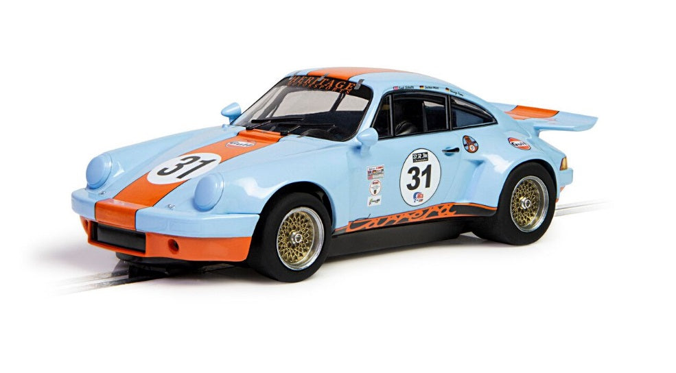 Scalextric C4304 Porsche 911 Carrera RSR 3 0 Gulf Edition slot car also suits Carrera