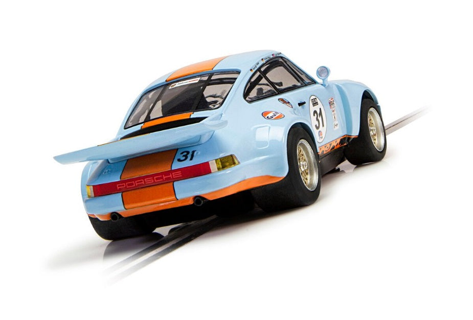 Scalextric C4304 Porsche 911 Carrera RSR 3 0 Gulf Edition slot car also suits Carrera