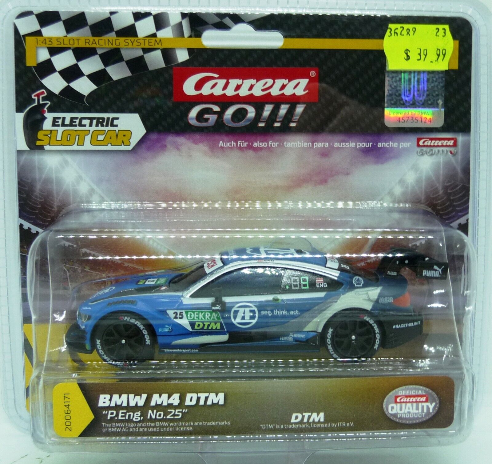 CARRERA GO BMW M4 DTM P Eng No 25
