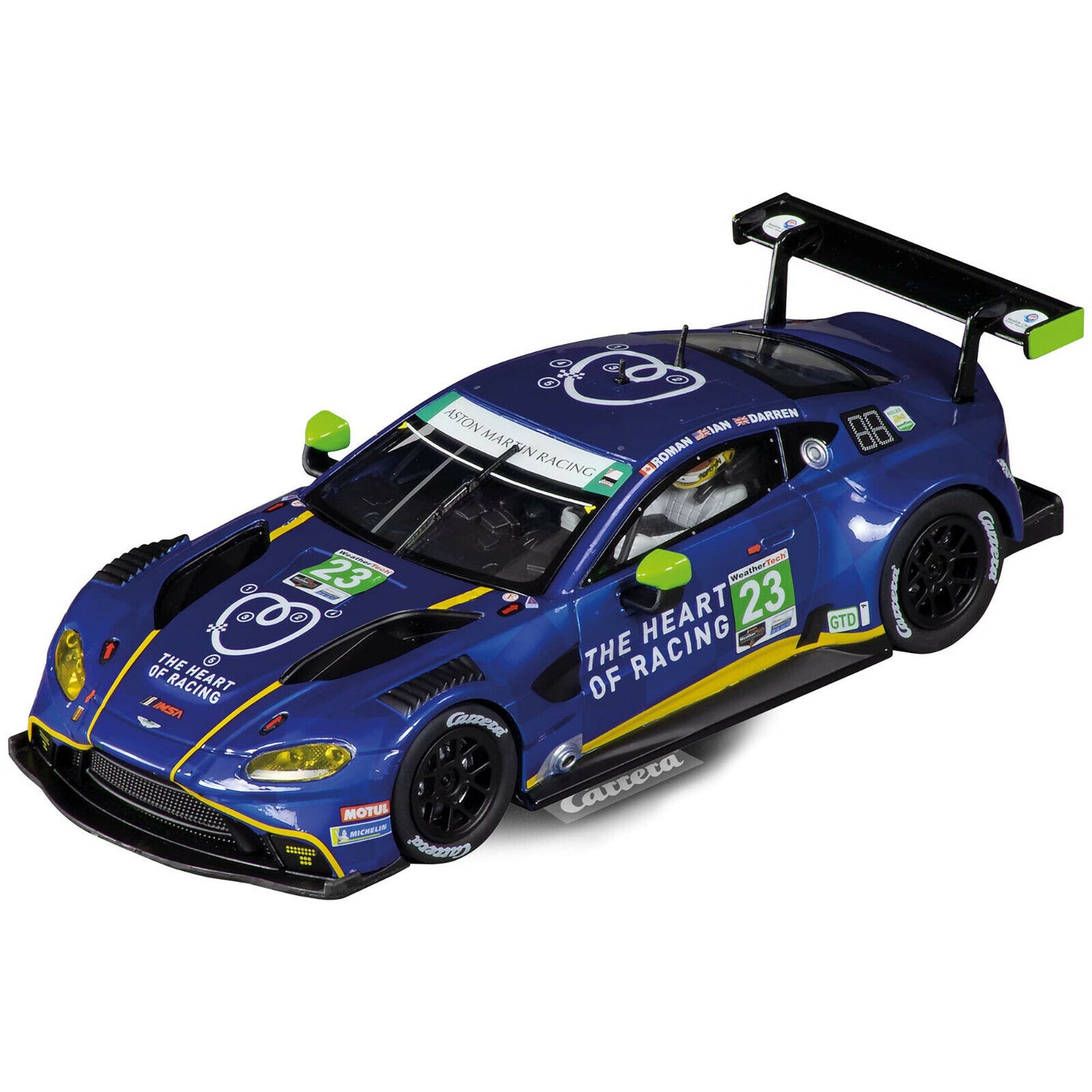 Carrera Evolution 1:32 - Aston Martin Vantage GT3 Heart Of Racing No23 - Slot Car Also Suits Scalextric