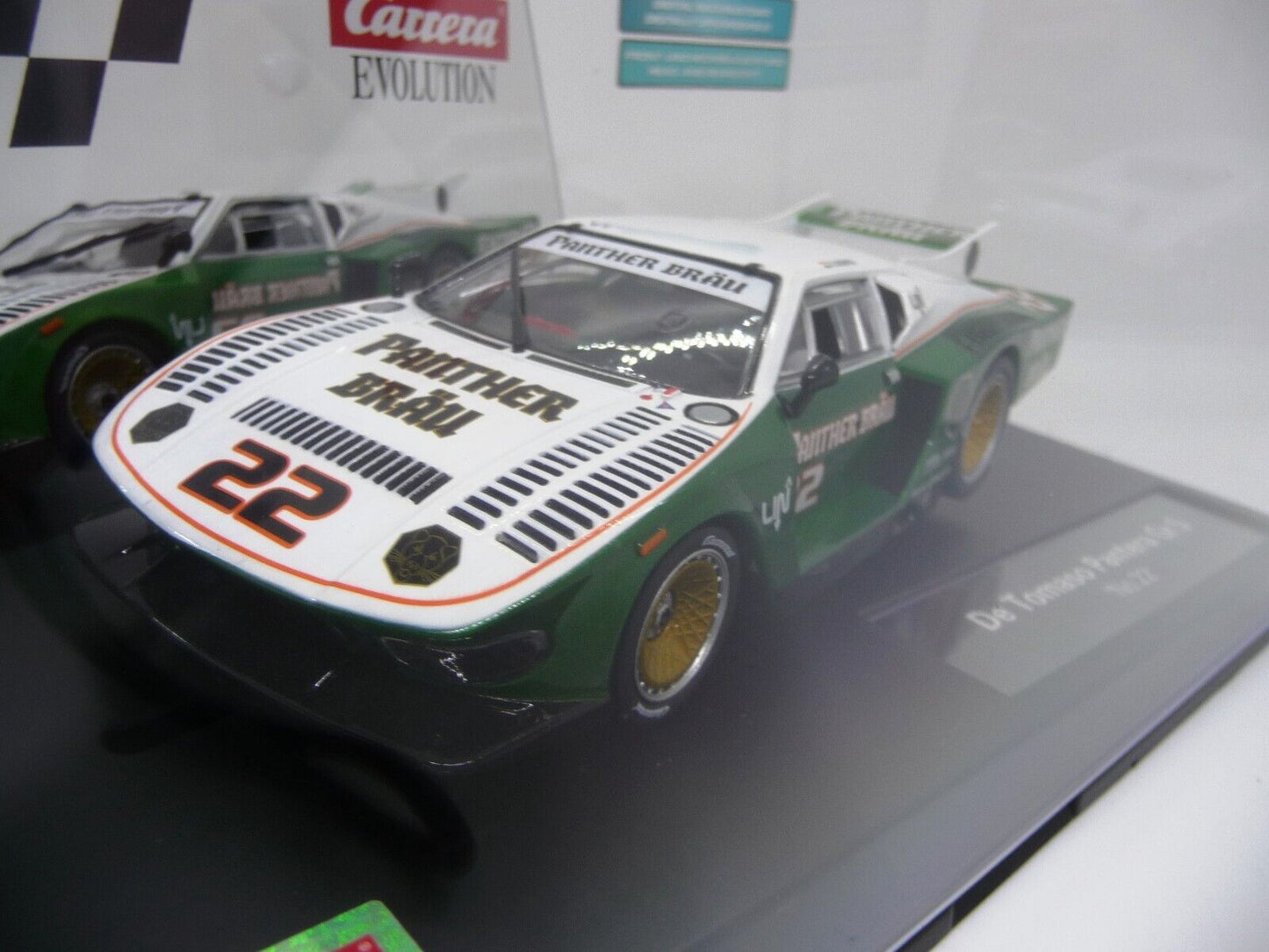 Carrera Evolution 1:32 - De Tomaso Pantera Gr5 No22  - Slot Car Also Suits Scalextric