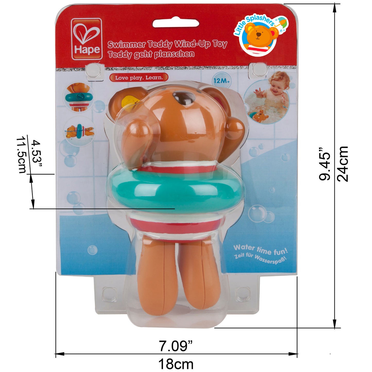 Hape - Wind Up Swimmer Teddy Toy