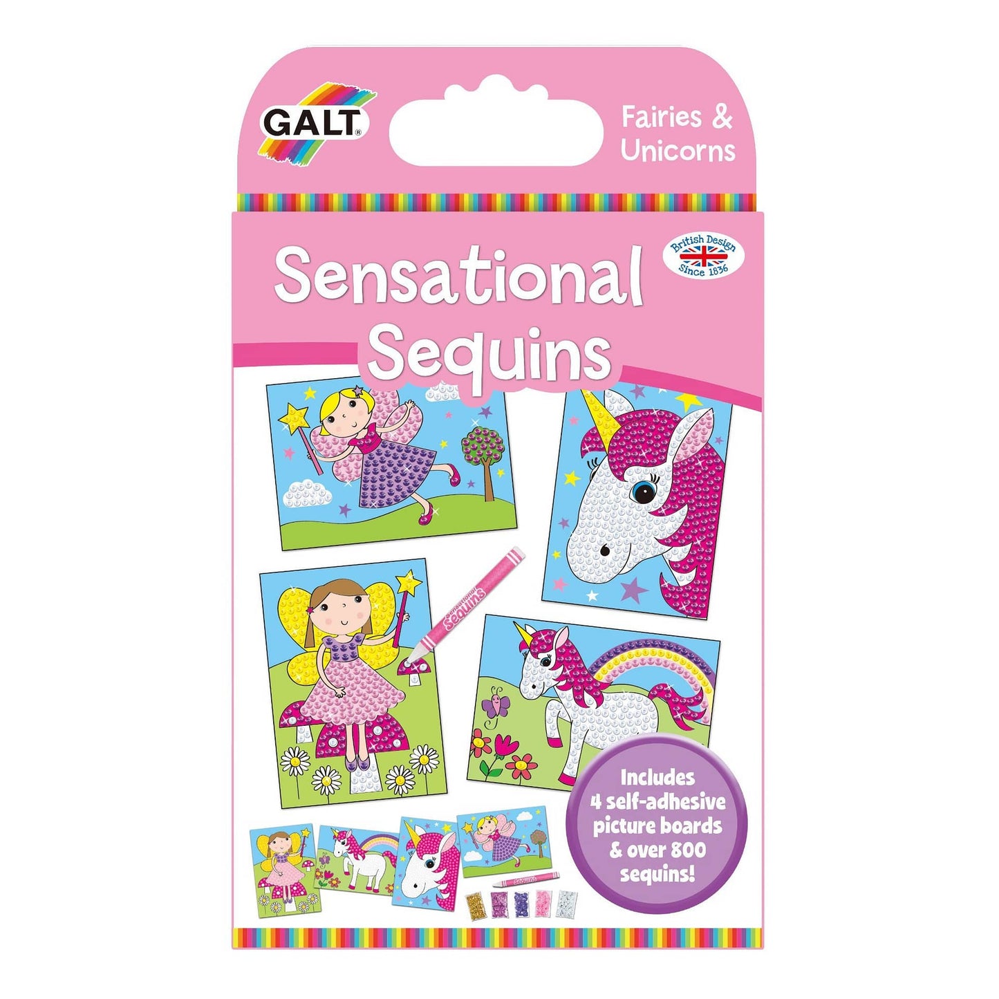 GALT - Fairies & Unicorns Sensational Sequins - Creative Craft Kit