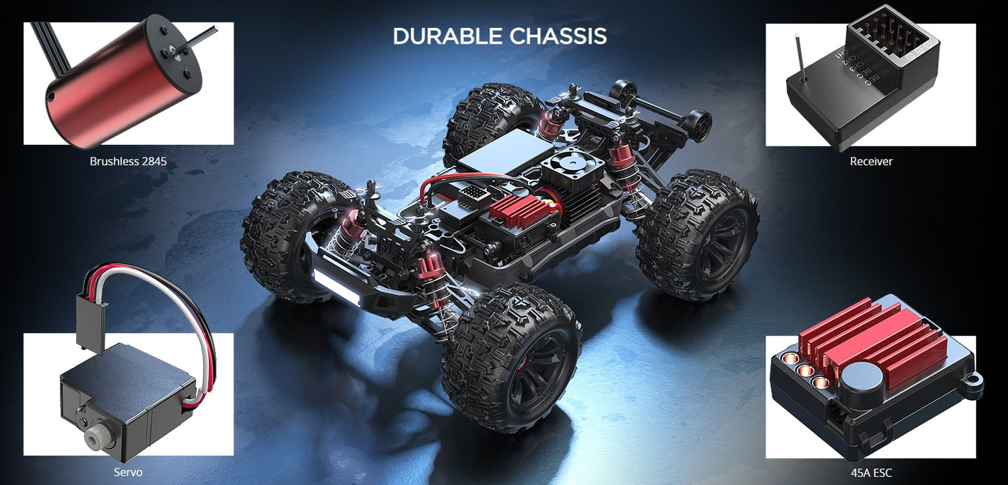 MJX 1:16 Hyper Go 4WD Brushless 45km 2S 2.4ghz RC Monster Truck (16209)
