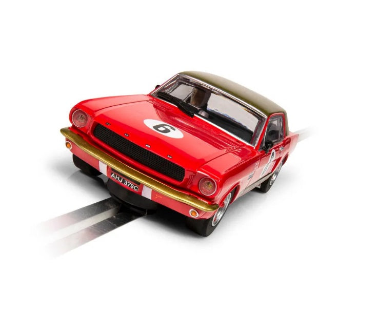 Scalextric C4339 Ford Mustang Alan Mann Henry Mann and Steve Soper slot car also suits Carrera