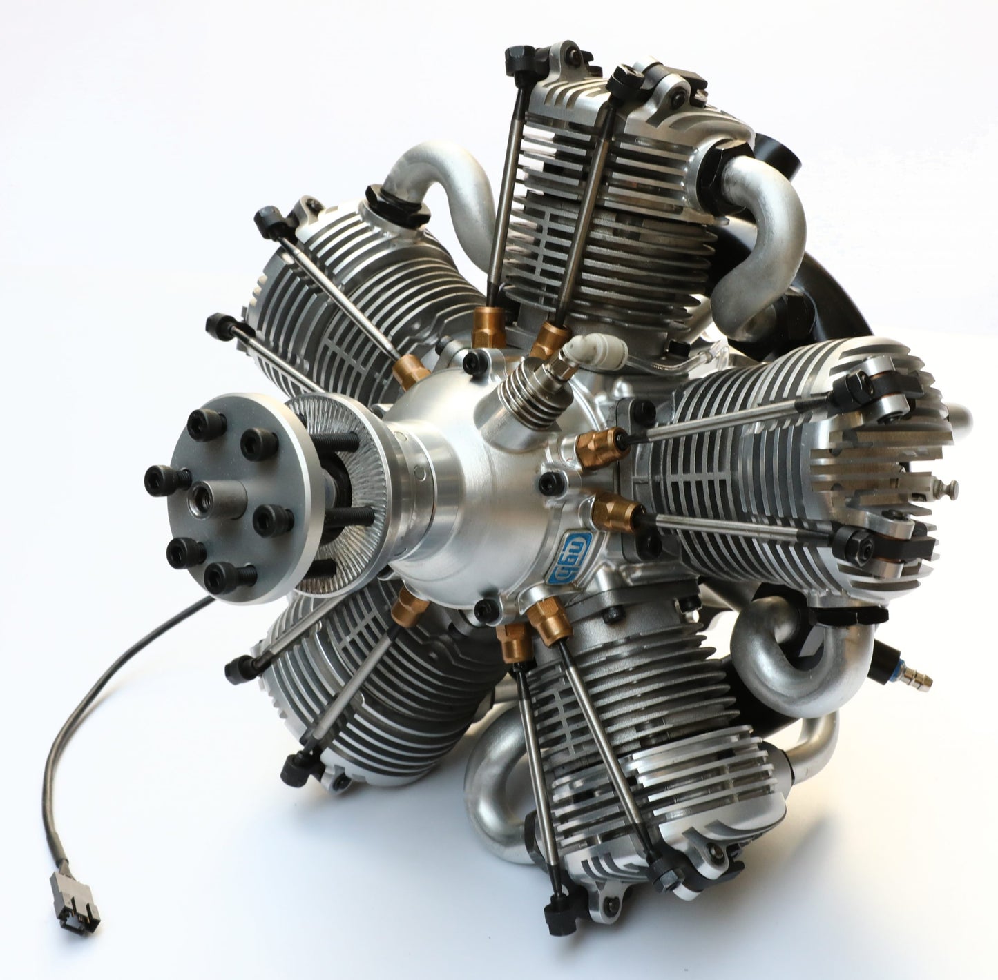 NGH 150cc 4 Stroke 5 Cylinder Radial Gas Engine with Electronic Ignition including exhaust collector ring